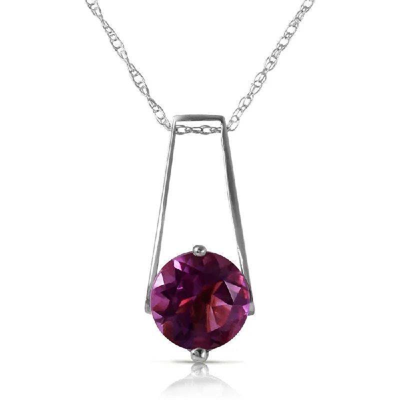 Thick chain necklaces-1.45 Carat 14K White Gold Vivacity Amethyst Necklace