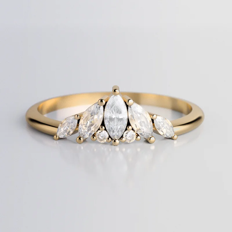 Oval gem engagement rings-Ice Berg Diamond Ring