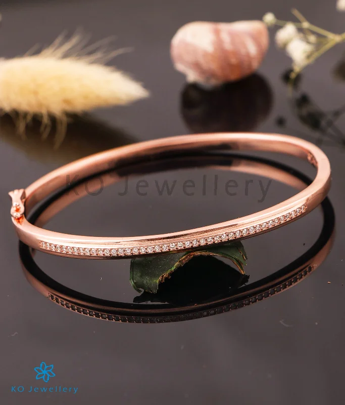 Sleek design bangles-The Melrose Silver Rosegold Bracelet