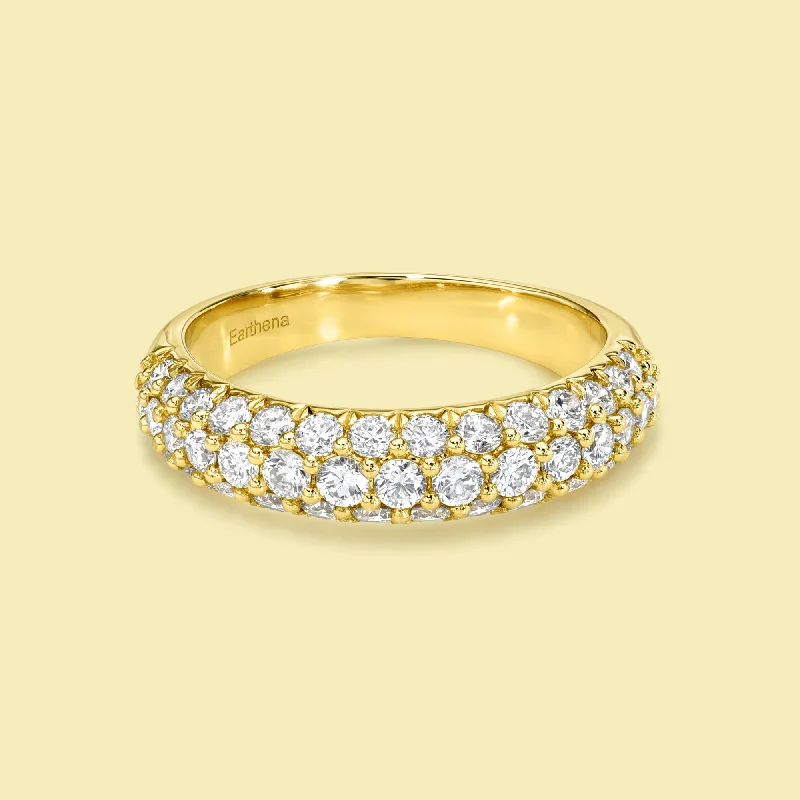 Handcrafted engagement rings-The Remi, Pave Dome Diamond Ring