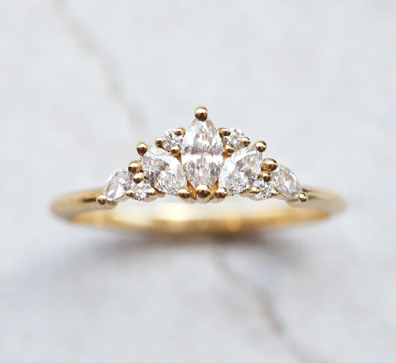 Radiant star engagement rings-Louise Diamond Ring