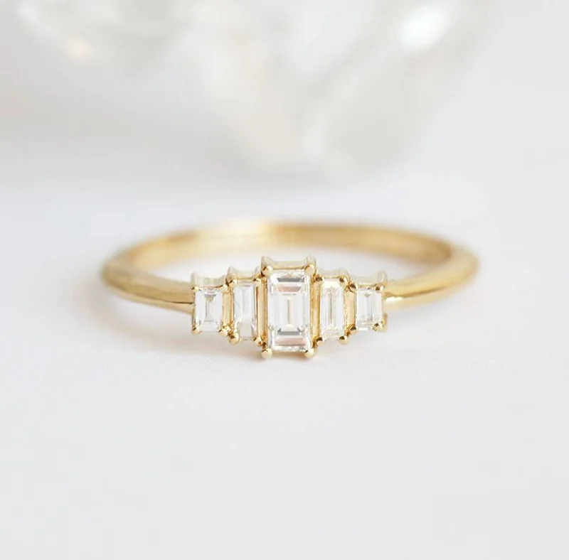 Citrine gem engagement rings-Willa Diamond Ring