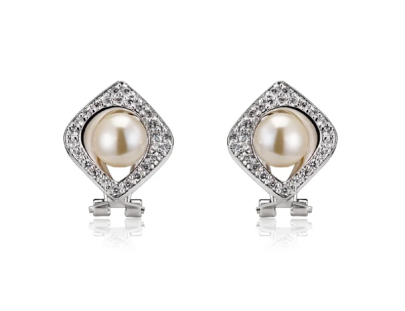 Estelle freshwater Pearl Square Shape Earrings