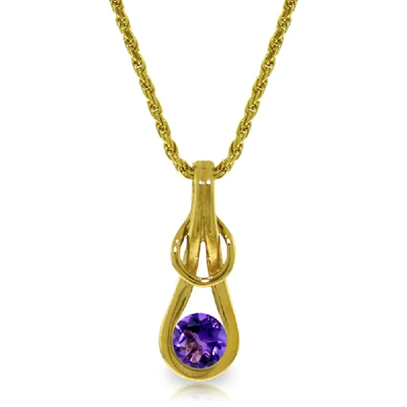 Elegant design necklaces-0.65 Carat 14K Solid Gold No Tears Tonight Amethyst Necklace