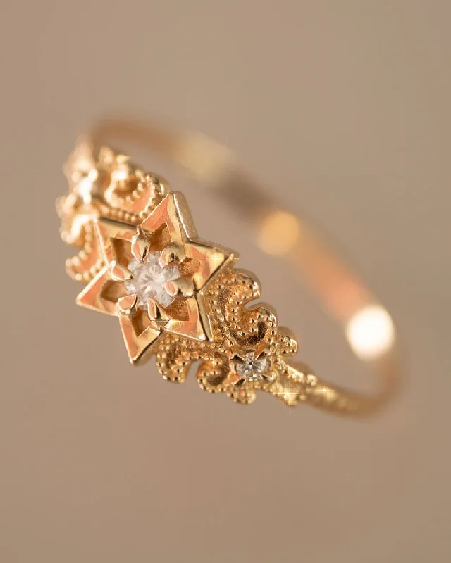 Astro theme engagement rings-Artifact 06: The North Star Diamond Ring