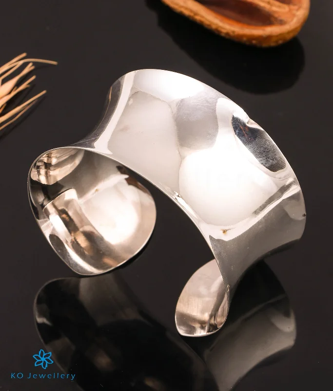 Polished bead bangles-The Bespoke Silver Cuff Bracelet