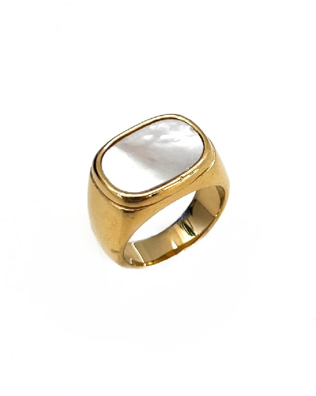 Flow style rings-Rory Mother Of Pearl Ring