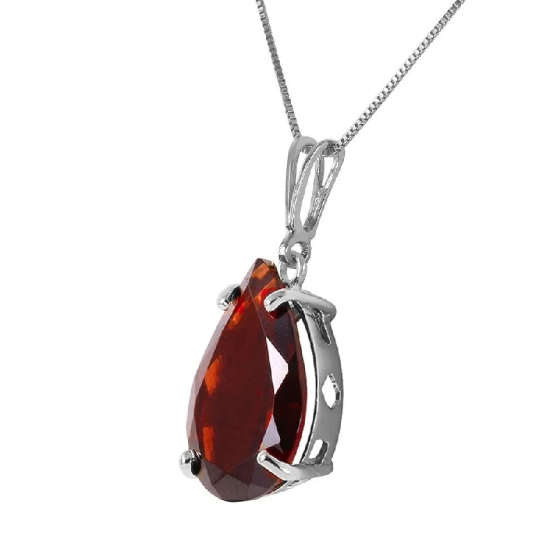 Light wood necklaces-5 CTW 14K Solid White Gold Place Me Garnet Necklace